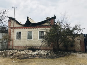 Пожар в Луганской области