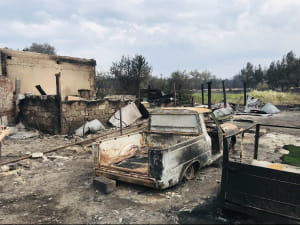 Пожар в Луганской области