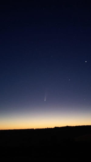 Комета Neowise над селом Зарожне, Харківська область