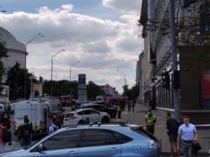 На розі Володимирської та Хмельницького