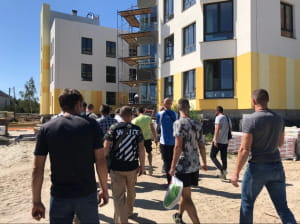 Протест будівельників у Гатному