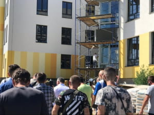 Протест будівельників у Гатному