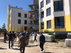 Протест будівельників у Гатному