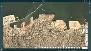 Супутникові фото порту в Бейруті