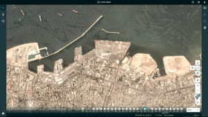 Супутникові фото порту в Бейруті