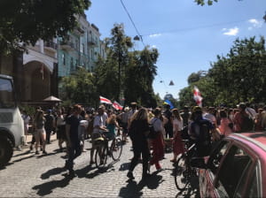 Акція підтримки Білорусів у Києві