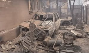 Наслідки пожежі на Луганщині