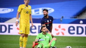 Игра сборной Украины по футболу со сборной Франции