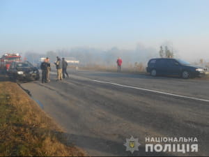 В Сумской области из-за дыма от горения торфяников столкнулись четыре автомобиля