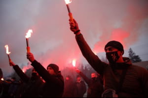 Акція "Нацкорпусу" під посольством РФ 