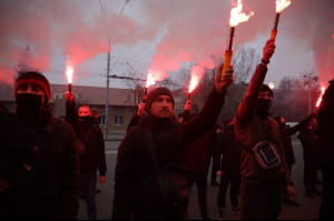 Акція "Нацкорпусу" під посольством РФ 