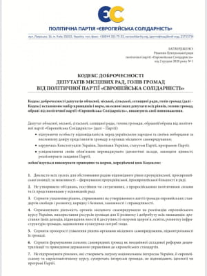 Кодекс доброчесності депутатів