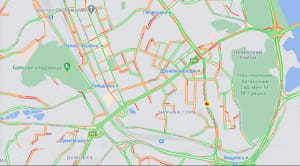 Пробки на дорогах в Киеве