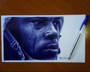 Портрети кульковою ручкою