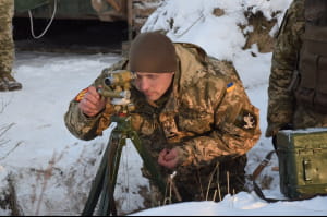 Северская отдельная танковая бригада ВСУ на зимних учениях