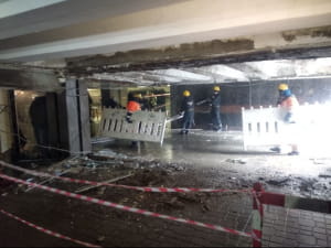 В подземном переходе под Майданом Незалежности обвалился потолок