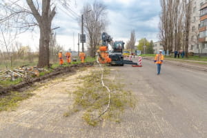 В Днепре впервые использовали телескопический манипулятор