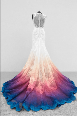 весільна сукня у тхніці "омбре"