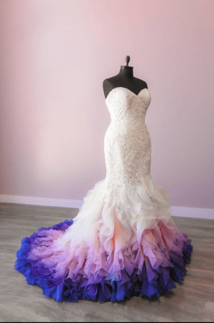 весільна сукня у тхніці "омбре"