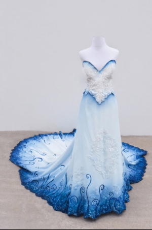 весільна сукня у тхніці "омбре"