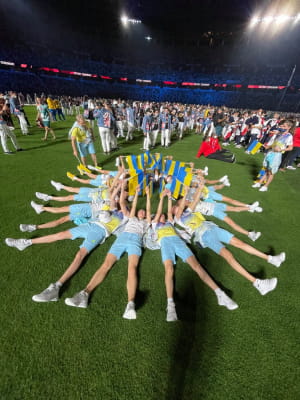 Украинские спортсмены на завершении Олимпийских Игр-2020