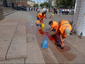 Акт вандализма не Крещатик