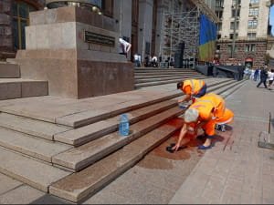 Акт вандализма не Крещатик