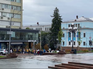 Место сбора участников "Марша равенства"