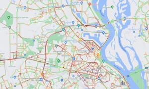 Пробки в Киеве по состоянию на 18: 00 вторника, 23 ноября 2021 года