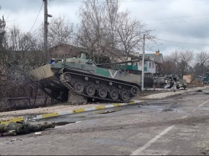Розбиті російські війська в Гостомелі