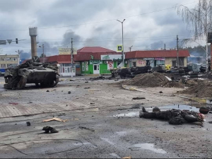 Розбиті російські війська в Гостомелі