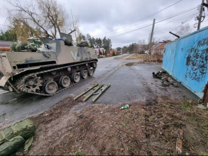Розбиті російські війська в Гостомелі