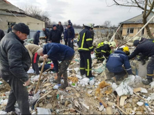 Разрушенные дома в селе Мархаловка