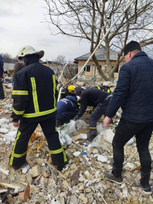 Разрушенные дома в селе Мархаловка