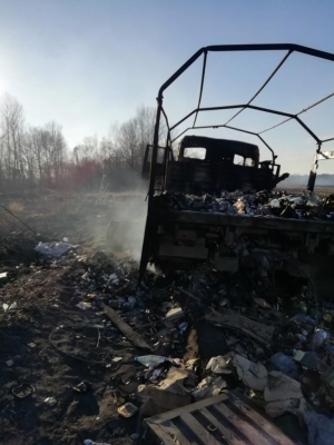 Знищені російські КамАЗи