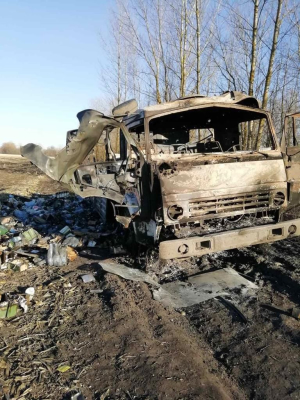 Знищені російські КамАЗи