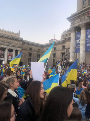 Мітинг у Варшаві на підтримку України, 25.03.2022
