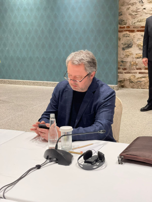 Представители украинской делегации: Д. Арахамия, А. Резников, А. Костин, Р. Умеров, М. Подоляк, М. Точицкий, К. Тимошенко