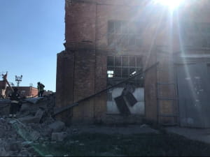 обстрел завода в Бахмуте