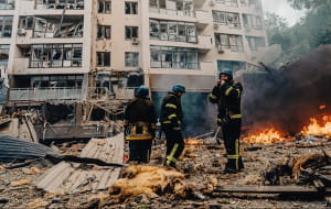 Удар рашистської ракети по житловому будинку. Київ, Шевченківський район