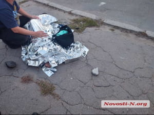 Обстрел остановки в Николаеве