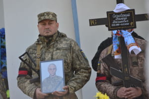 Прощання із загиблими українськими захисниками
