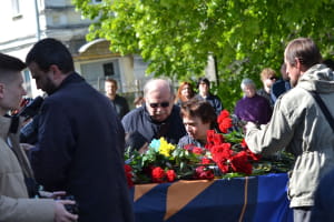 Прощання із загиблими українськими захисниками