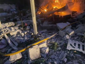 Результати падіння уламків на Київщині