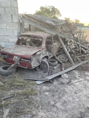 Результати падіння уламків на Київщині
