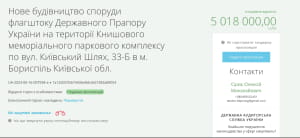 У Борисполі оголосили тендер на будівництво флагштока на майже 5 млн грн