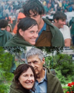 Пара в Вудстоке: через 48 часов после встречи, та же пара через 50 лет, все еще вместе. "Мы были знакомы менее 48 часов, когда было сделано это фото" - рассказали Джуди и Джерри Гриффин.