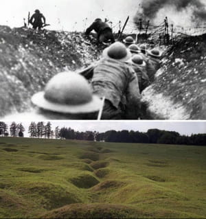 Окопы Первой мировой войны тогда и сейчас