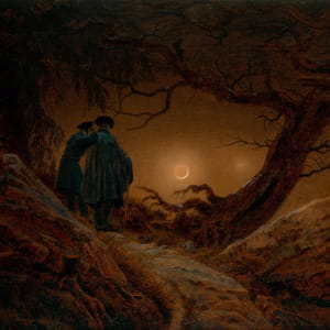 Two Men Contemplating the Moon by Caspar David Friedrich