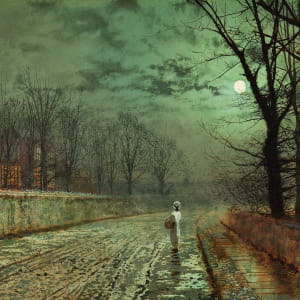 A Moonlit Evening by John Atkinson Grimshaw